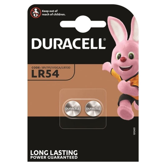 DURACELL - ALKALINE BATTERY LR54 LR1130 AG10 1.5V 2 UNIT