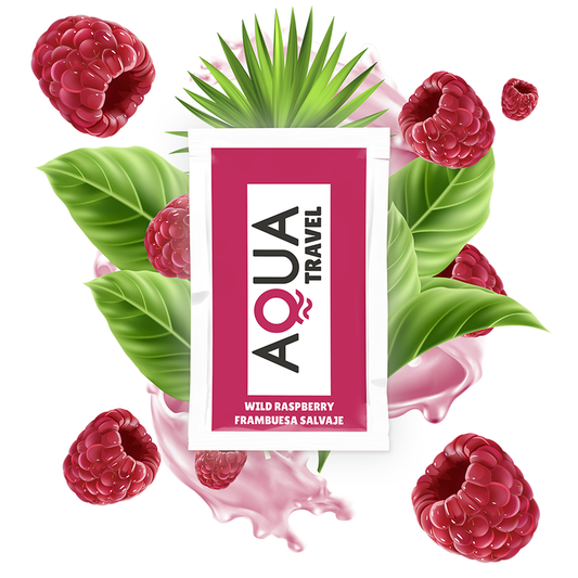 AQUA TRAVEL - WILD RASPBERRY FLAVOR WATER BASED LUBRICANT 6 ML