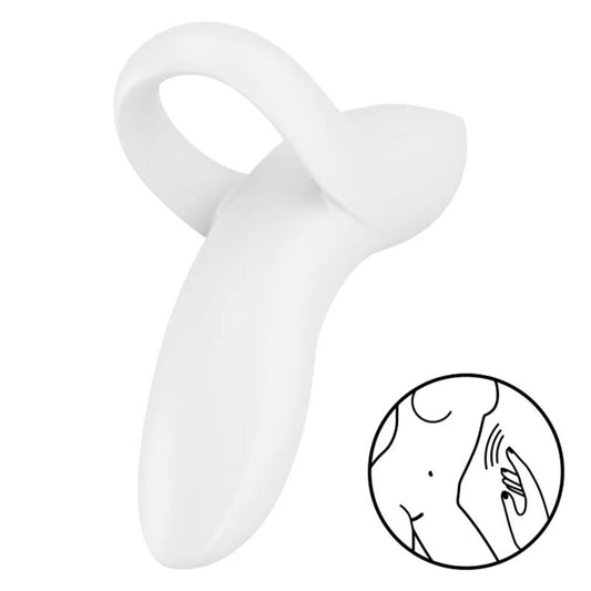 SATISFYER - BOLD LOVER THIMBLE VIBRATOR WHITE
