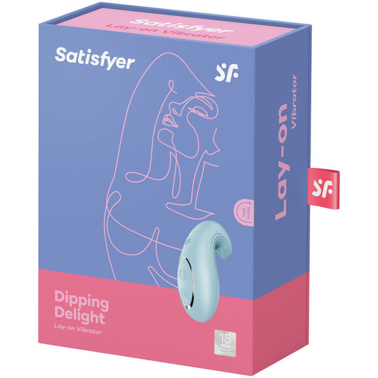 SATISFYER - DIPPING DELIGHT BLUE LAY-ON VIBRATOR