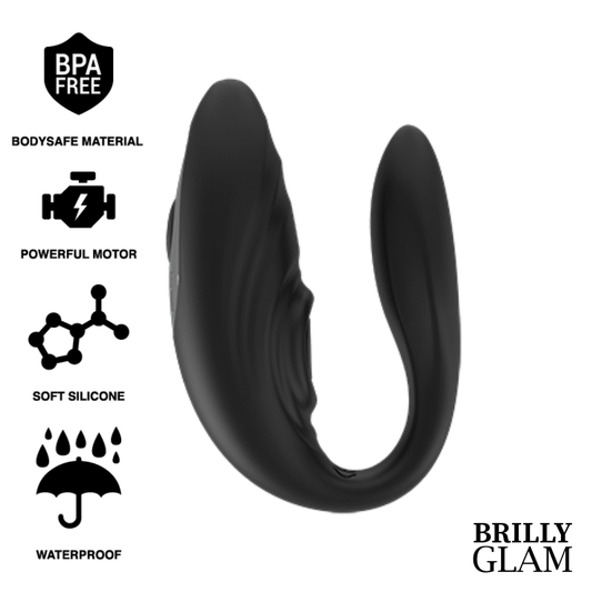 BRILLY GLAM- PULSING AND VIBRATING REMOTE CONTROL COUPLE'S ASS