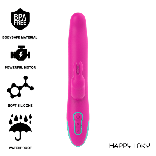 HAPPY LOKY - PLUTO RABBIT VIBRATOR AND ROTATOR WATCH WITH WIRELESS TECHNOLOGY COMPATIBLE