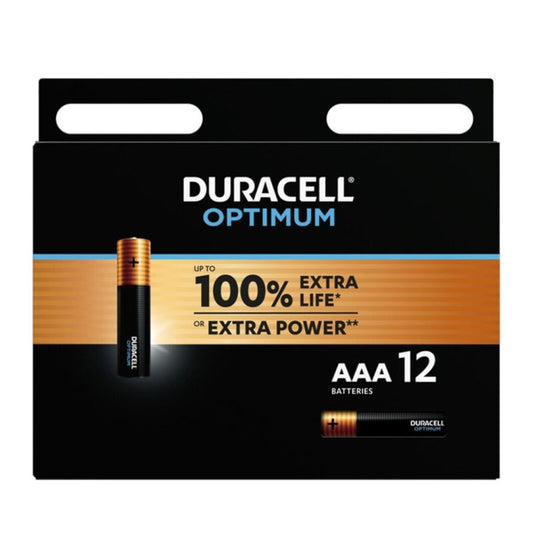 DURACELL - OPTIMUM ALKALINE BATTERY 200 AAA LR03 12 UNIT
