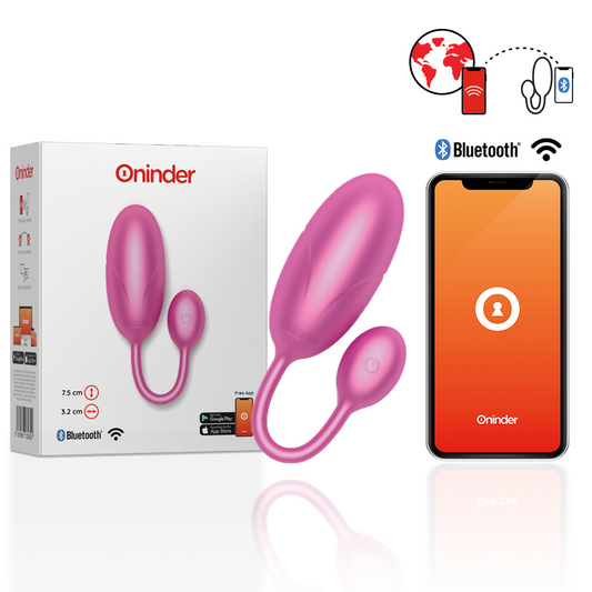 ONINDER - OVO VIBRANTE TĂQUIO ROSA 7,5 X 3,2 CM APLICATIVO GRATUITO