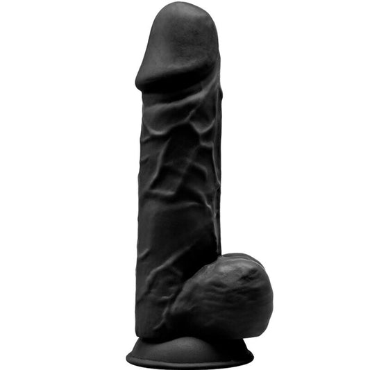 SILEXD - MODEL 1 PREMIUM REALISTIC SILEXPAN SILICONE BLACK PENIS 21.5 CM