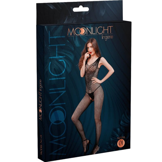 MOONLIGHT - MODELO 1 BODYSTOCK PRETO TAMANHO ĂNICO
