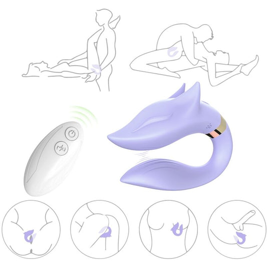 ARMONY - FOX VIBRATOR FOR COUPLES WITH PURPLE REMOTE CONTROL