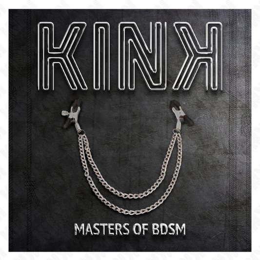 KINK - PINĂAS PARA BICOS COM 2 CORRENTES GROSSAS PRATA 20/23 CM