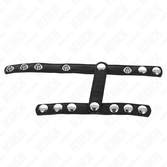 KINK - COCK RING WITH 3 ADJUSTABLE BALL DIVIDER STRIPS