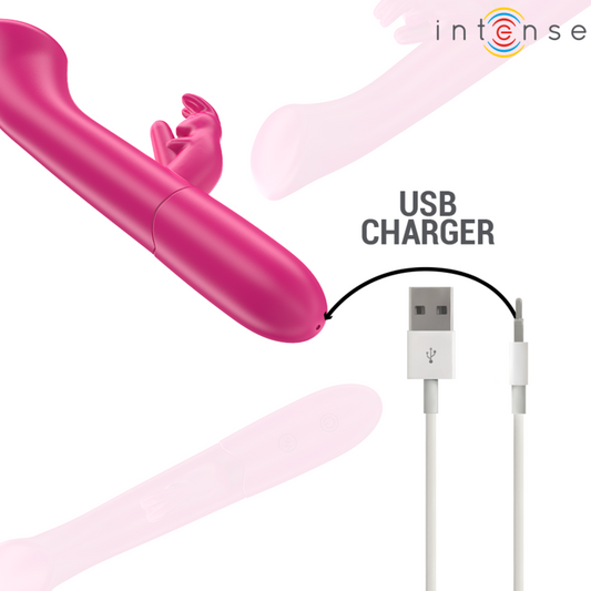 INTENSE - JULIETA RABBIT VIBRADOR 18,6 CM 10 VIBRAĂĂES ROSA
