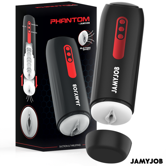 JAMYJOB - MASTURBADOR AUTOMĂTICO PHANTOM VAGINA 5 MODOS DE SUCĂĂO E IMPULSO