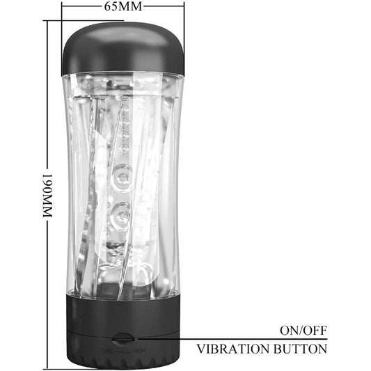 PRETTY LOVE - TAMARA MULTI-SPEED MALE MASTURBATOR VIBRATOR BLACK