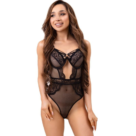 LIVCO CORSETTI FASHION - PAULA LC 20209 BODY WITH BLACK FITTING ADORNS S/M