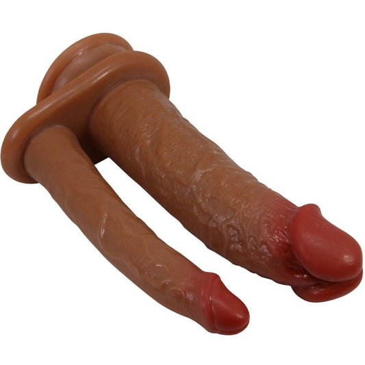 PRETTY LOVE - HULBERT REALISTIC DOUBLE VIBRATING DILDO MULATTO