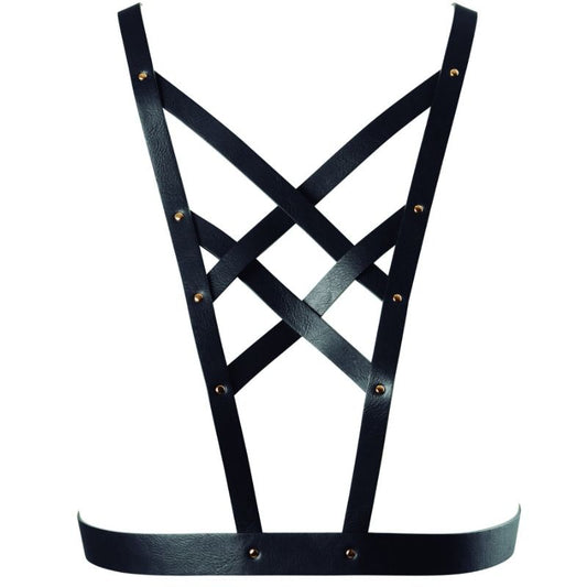JEWELLERY - INDISCRETS MAZE CROSSOVER NECKLINE HARNESS - BLACK