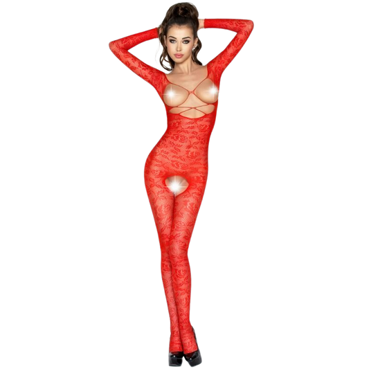PASSION - MULHER BS031 BODYSTOCK VERMELHO TAMANHO ĂNICO