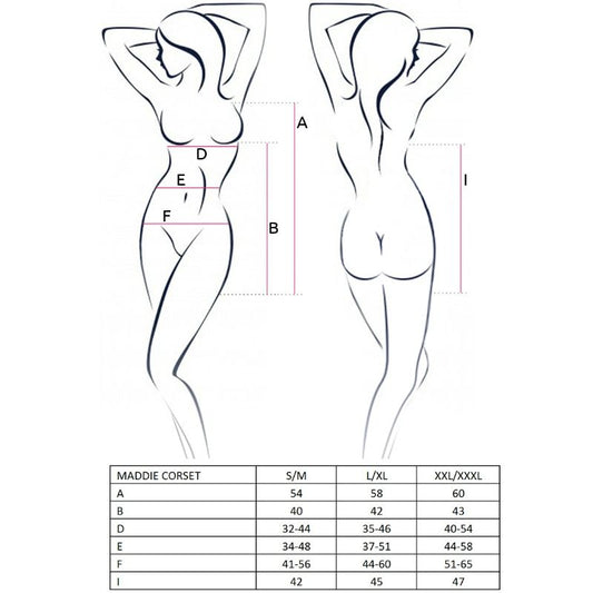 PASSION - WOMAN MADDIE CORSET BLACK TALLA L/XL