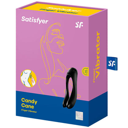 SATISFYER - VIBRADOR DE DEDO CANDY CANE NARANJA