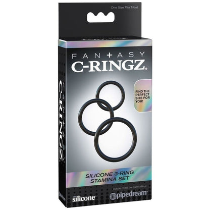 FANTASY C-RINGZ - CONJUNTO DE AGUANTE DE 3 ANILLOS DE SILICONA