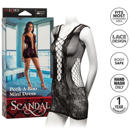 CALEXOTICS - ONE SIZE PEEK-A-BOO MINI DRESS