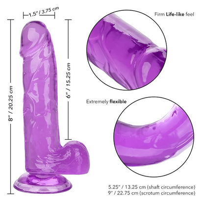 CALEXOTICS - QUEEN SIZE PURPLE DILDO 15.3 CM