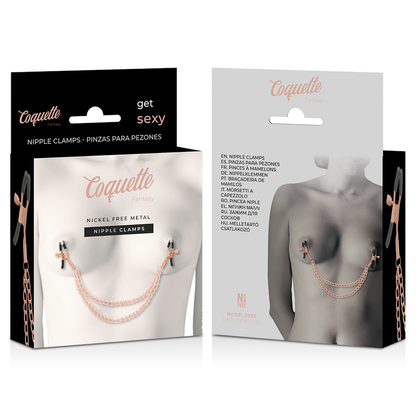 COQUETTE CHIC DESIRE - PINZAS PARA PEZONES DE METAL FANTASY CON CADENA