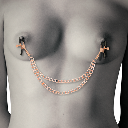 COQUETTE CHIC DESIRE - PINZAS PARA PEZONES DE METAL FANTASY CON CADENA