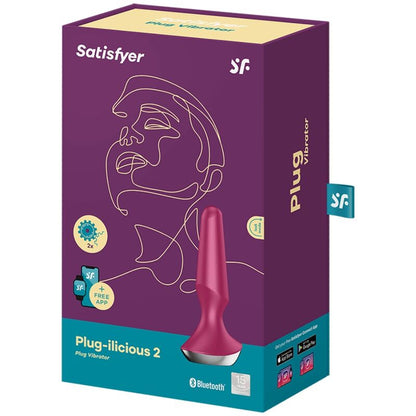 SATISFYER - ILICIOUS PLUG VIBRATOR 2 PLUG BERRY