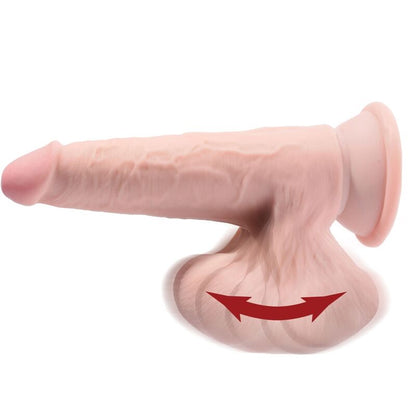 KING COCK - DILDO BALANCÍN CON BOLAS 3D 15.2 CM PIEL CLARA