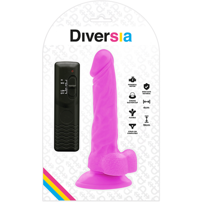 DIVERSIA - PURPLE VIBRATING FLEXIBLE 18 CM -O- 4 CM