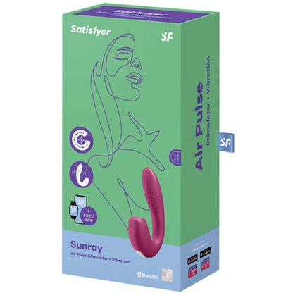 SATISFYER - APLICACIÓN ESTIMULADORA Y VIBRADOR SUNRAY ROJO