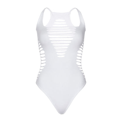 LEG AVENUE - BODY TANGA ESPALDA DE NADADOR NEGRO