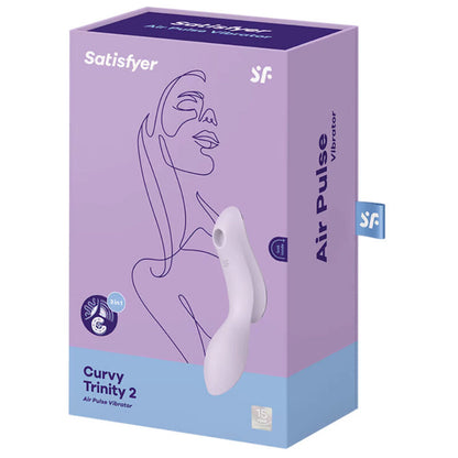 SATISFYER CURVY TRINITY 2 STIMULATOR AND VIBRATOR - MORADO