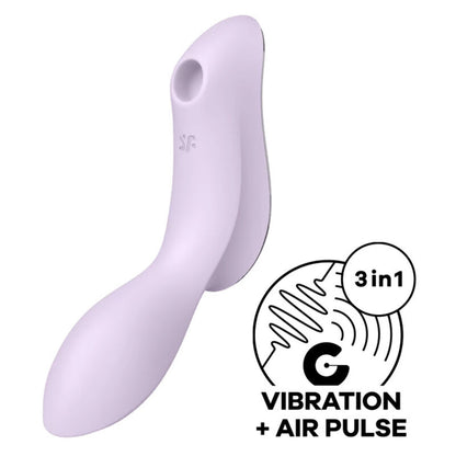 SATISFYER CURVY TRINITY 2 STIMULATOR AND VIBRATOR - MORADO