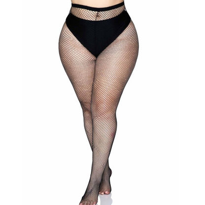 LEG AVENUE - BACKSEAM TIGHTS - BLACK PLUS SIZE