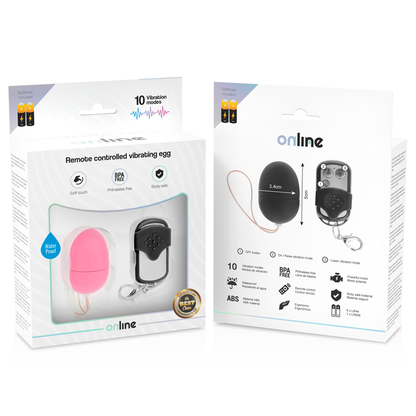 ONLINE - VIBRATING EGG WITH REMOTE CONTROL S PINK