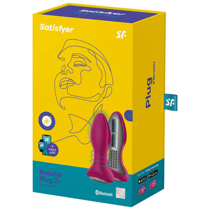 SATISFYER - ROTATOR PLUG 2+ PLUG VIBRATOR APP BLACK