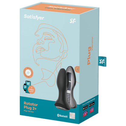SATISFYER - ROTATOR PLUG 2+ PLUG VIBRATOR APP BLACK