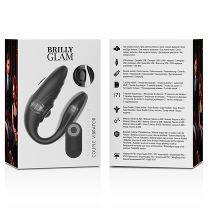 BRILLY GLAM- PULSING AND VIBRATING REMOTE CONTROL COUPLE'S ASS