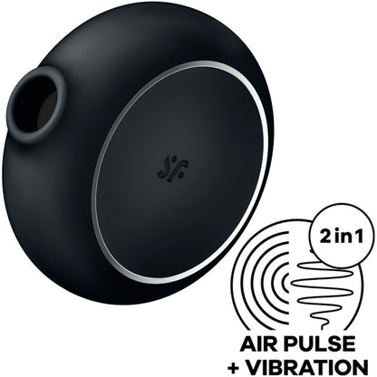 SATISFYER - PRO TO GO 3 DUAL AIR PULSE STIMULATOR AND VIBRATOR BLACK