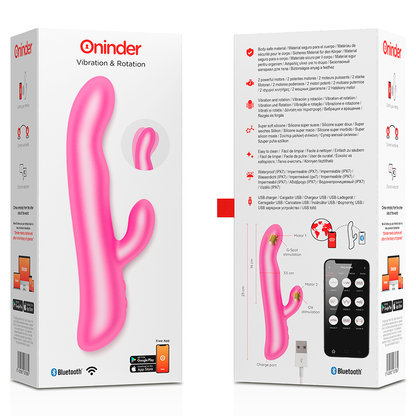ONINDER - OSLO VIBRATION &amp; ROTATION PINK - FREE APP