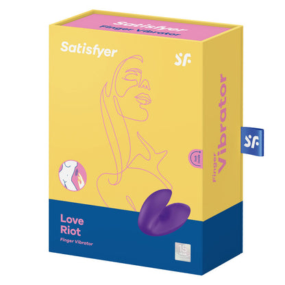 SATISFYER - LOVE RIOT PURPLE FINGER VIBRATOR