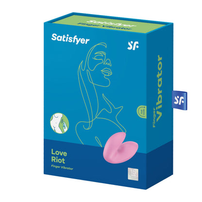 SATISFYER - LOVE RIOT PURPLE FINGER VIBRATOR
