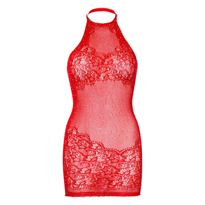 LEG AVENUE - SINGLE SIZE MINI DRESS WITH PEDRERÍA - WHITE
