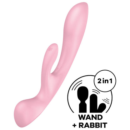 SATISFYER - TRIPLE OH BLUE HYBRID VIBRATOR