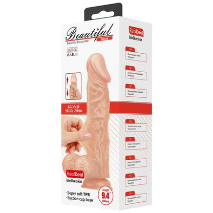 DANCE - BEAUTIFUL MEETING BURAQ REALISTIC FLEXIBLE DILDO 24 CM NATURAL