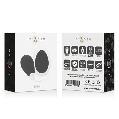 INTENSE - REMOTE CONTROL VIBRATING EGG JAN BLACK