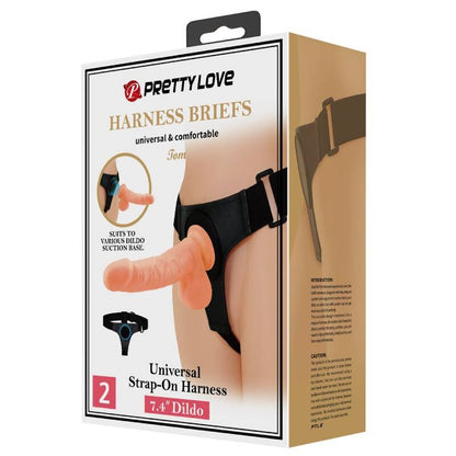 PRETTY LOVE - UNIVERSAL HARNESS WITH DILDO 20 CM NATURAL TONE