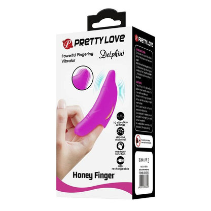 PRETTY LOVE - POWERFUL PURPLE DELPHINI FINGER STIMULATOR