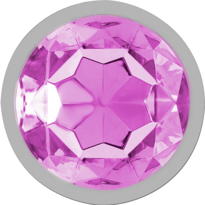 INTENSE - PINK CRYSTAL ALUMINUM METAL BUTT PLUG SIZE M